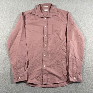 Frank and Oak Shirt Mens Small Red Jasper Button Up Outdoors Casual